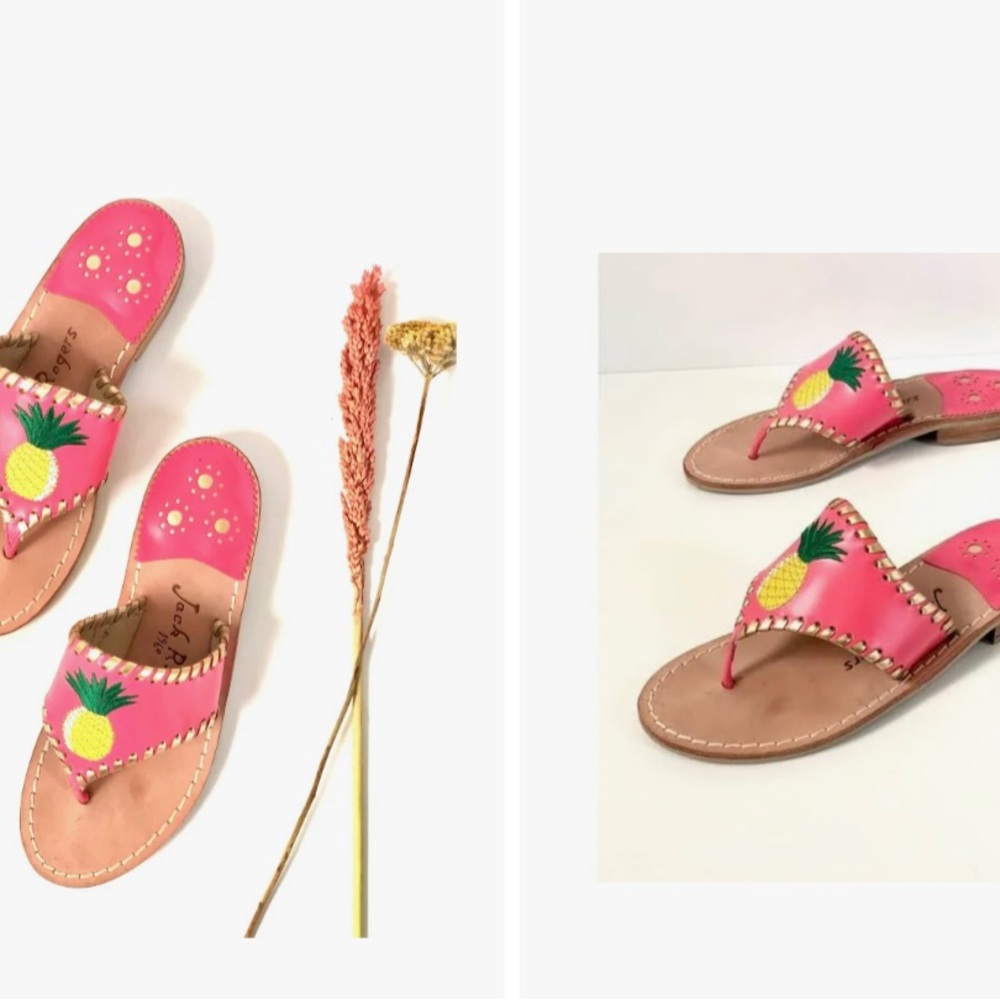 Jack Rogers Pineapple Sandals Size 10